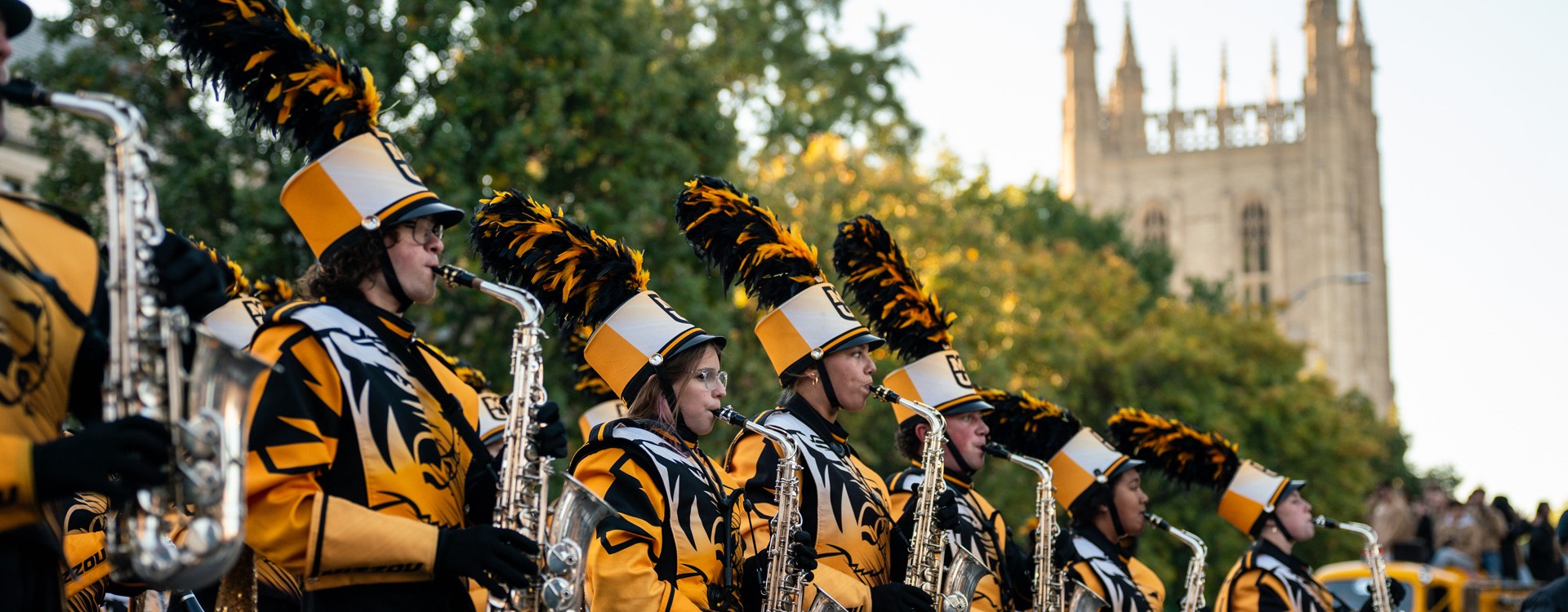 Saxophones in band